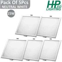HP LED LIGHTING 15 W Square LED Panel Lights Recessed Mounted_0