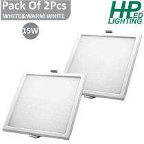 HP LED LIGHTING 15 W Square LED Panel Lights Recessed Mounted_0
