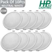 HP LED LIGHTING 15 W Round LED Panel Lights Recessed Mounted_0