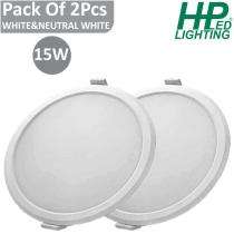 HP LED LIGHTING 15 W Round LED Panel Lights Recessed Mounted_0