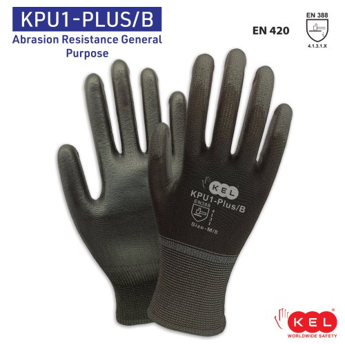 Buy KEL Cut Resistant Nylon Safety Gloves KPU1-Plus M online at best rates  in India