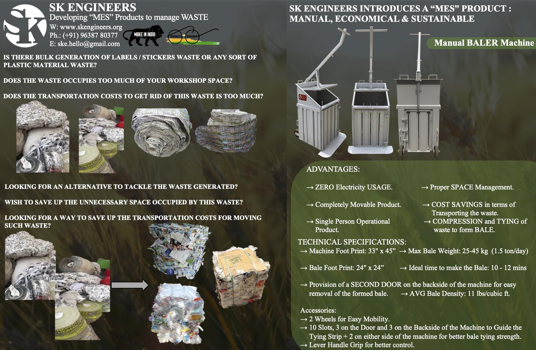 SK 50 kg Vertical Baling Machine SK40 0 1/2 ton_2