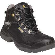 DELTAPLUS SAULT2 S3 SRC ESD Pigmented Split Leather Steel Toe Safety Shoes Black_0