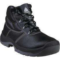 DELTAPLUS JUMPER3 S3 SRC Pigmented Split Leather Plain Toe Safety Shoes Black_0