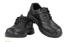 Suede Leather Steel Toe Safety Shoes Black_0