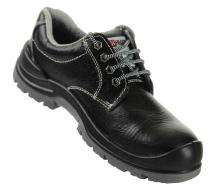 HEAPRO HI-EX-701 Buff Printed Leather Steel Toe Safety Shoes Black_0
