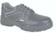 Real Leather Steel Toe Safety Shoes Black_0