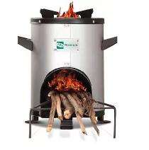 Greenway Stainless Steel 1.0 Biomass Stove 9.8" x 7.6" x 11.6" Silver_0