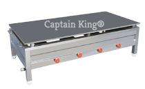Captain King Dosa Bhatti Four Burner Commercial Gas Stove Stainless Steel Silver_0