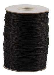 KALYANI TEXTILES 1.5 mm Black Waxed Cotton Cord_0