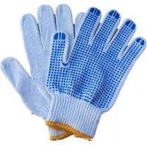 M B Syndicate Dotted Cotton Safety Gloves L_0
