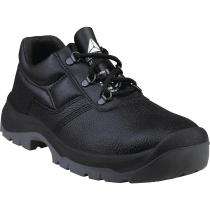 DELTAPLUS JET3 S1 SRC Pigmented Split Leather Plain Toe Safety Shoes Black_0