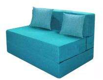 Hometec Fabric Sofa Twin Bed 152.4 x 73.66 x 78.74 cm Blue_0
