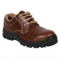 Reyaan Creation Real Leather Steel Toe Safety Shoes Brown_0