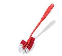 Plastic Double Hockey Cleaning Brush Plastic Handle Red_0