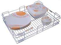 AJ ENTERPRISES Stainless Steel Rectangular Basket Kitchen Storage Organiser_0