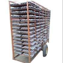 KK Trays 2 Wheels Tray Rack Trolley 6 Feet_0