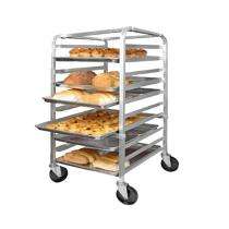 Air control Stainless Steel 4 Vessels Food Serving Trolley Silver_0