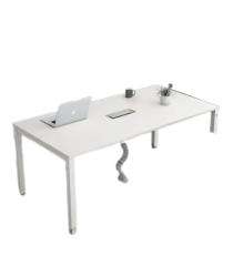 Knchan Meeting Office Tables White Pre Laminated Particle Wood_0