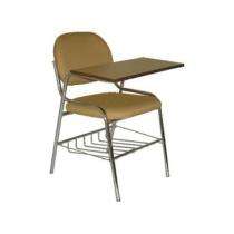Rexine Seat Beige Colour Student Flap Chair 18 x 18 x 30 inch_0