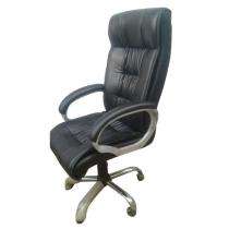 Revolving Black 1080 x 635 x 605 mm Leather Office Chairs_0