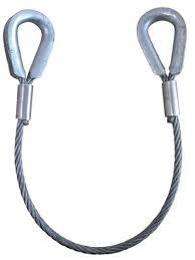 MHTA 1 m Plain Eye/Thimble End Wire Rope Sling 150 - 400 kg_0
