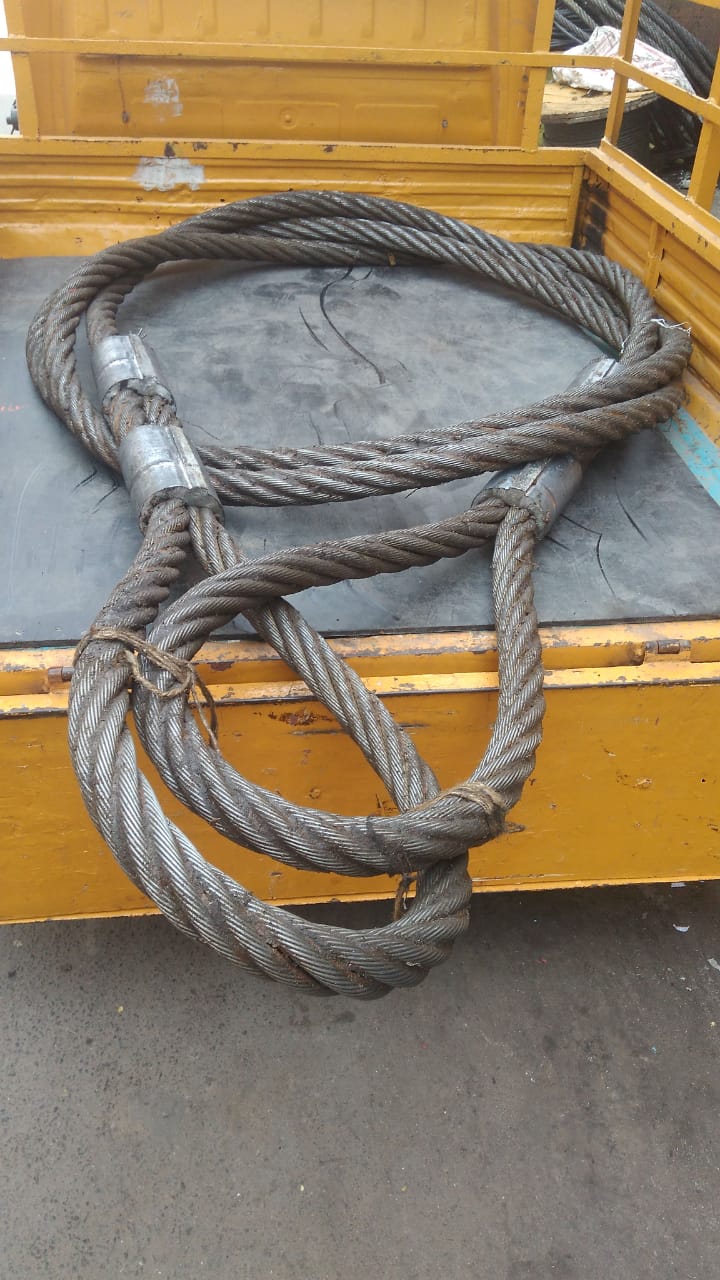 MHTA 2 m Plain Eye/Thimble End Wire Rope Sling 7800 - 20800 kg_1