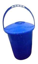 Avishkar Closed Bins Blue 10 L PET Plastic_0