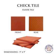 Saint Antony's Clay weather proofing 9 x 9 inch Terracotta Rough Terracotta Tile_0