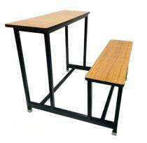 Wooden, Stainless Steel 2 Seater Student Bench Desk_0