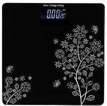 Buyerzone Personal Electronic Weighing Scale 180 kg Black Flower_0
