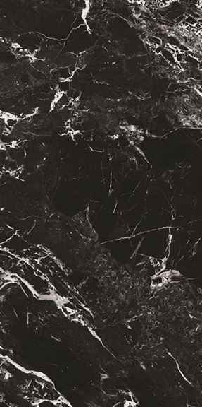 Lioli Ceramica Ashford Black 1200 x 2400 mm Black and White Lustrous Marble Tile_0