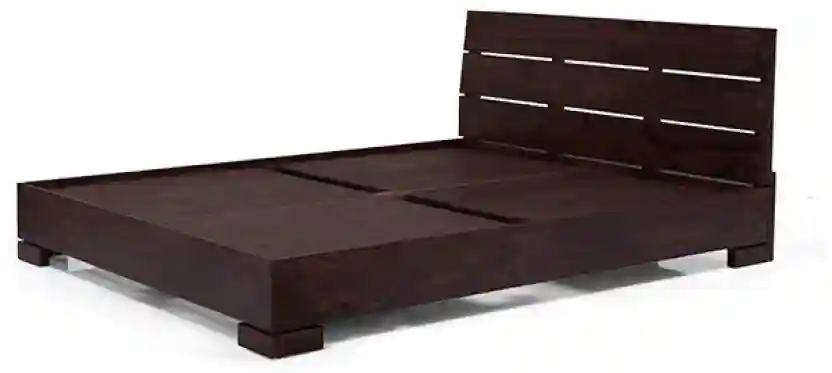 Urban Ladder Wood Box Queen Size Bed 156.2 x 209.6 cm Mahogany Colour_1