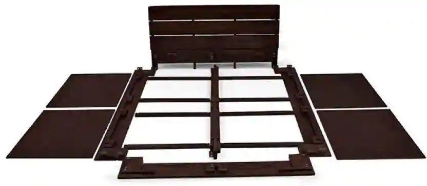 Urban Ladder Wood Box Queen Size Bed 156.2 x 209.6 cm Mahogany Colour_2