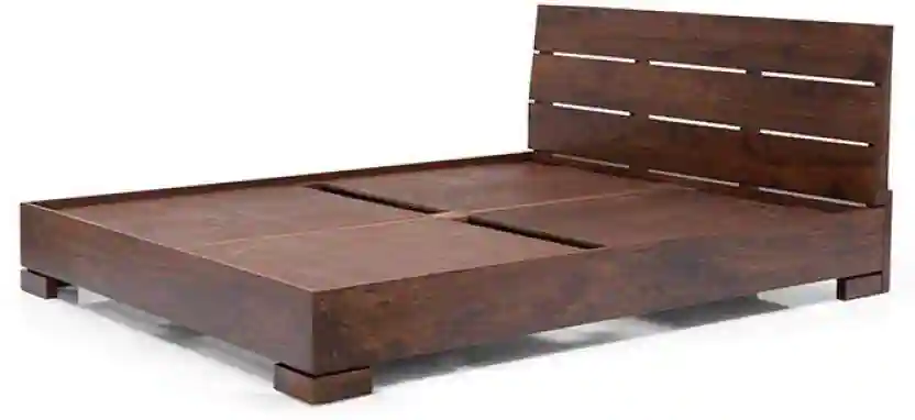 Urban Ladder Wood Box Queen Size Bed 156.2 x 209.6 cm Teak_1