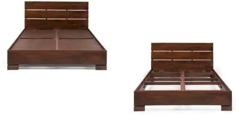 Urban Ladder Wood Box Queen Size Bed 156.2 x 209.6 cm Teak_3
