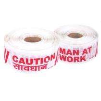 75 mm Non Adhesive LDPE Warning Tape 100 micron Red and White_0