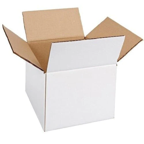 Duplex 6 x 6 x 6 inch and above 5 - 10 kg White Corrugated Boxes_0