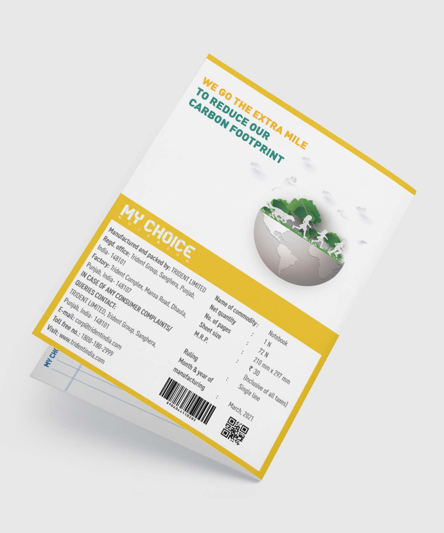 TRIDENT 72 Pages Writing Notebooks 210 x 297 mm_1