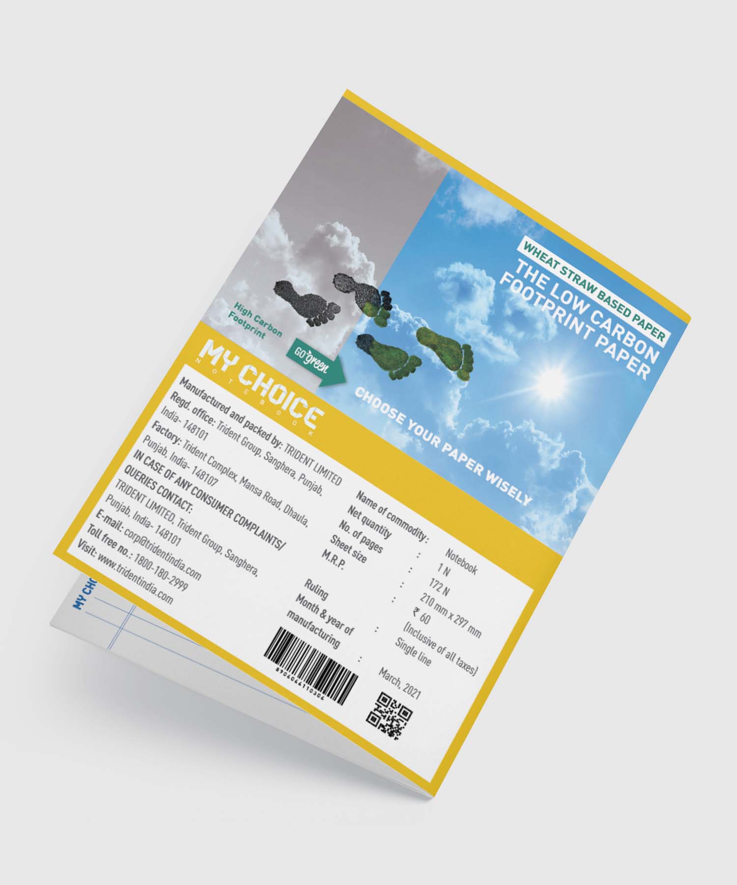 TRIDENT 172 Pages Writing Notebooks 210 x 297 mm_2