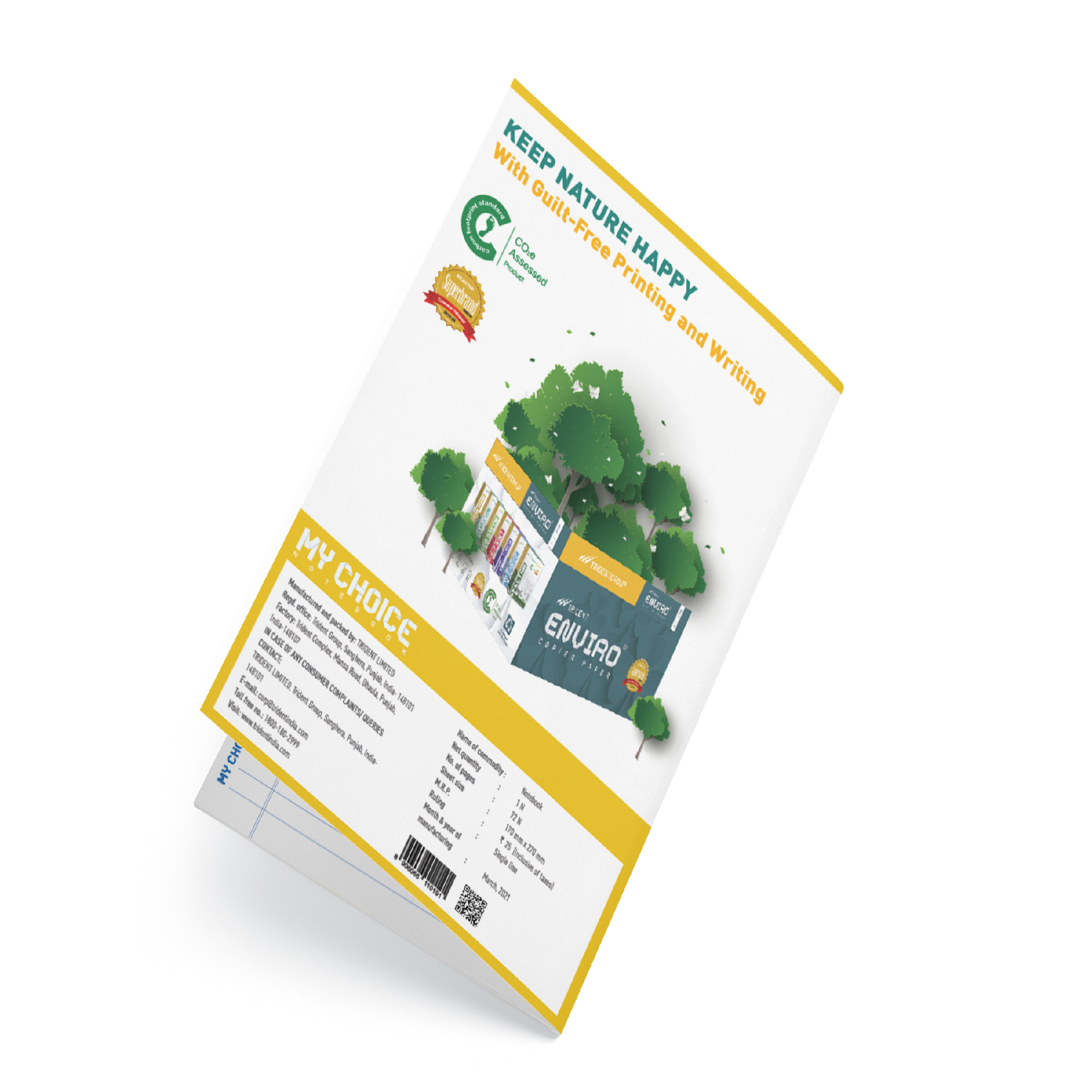 TRIDENT 72 Pages Long Notebooks 270 x 170 mm_2