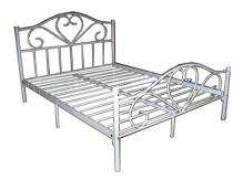 Stainless Steel Panel Twin Bed 38 x 75 inch Silver_0