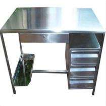 Reception Office Tables Silver Stainless Steel_0
