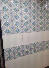 Rudraksha Zest Cement 12 x 18 inch White and Blue Polish Ceramic Tile_0