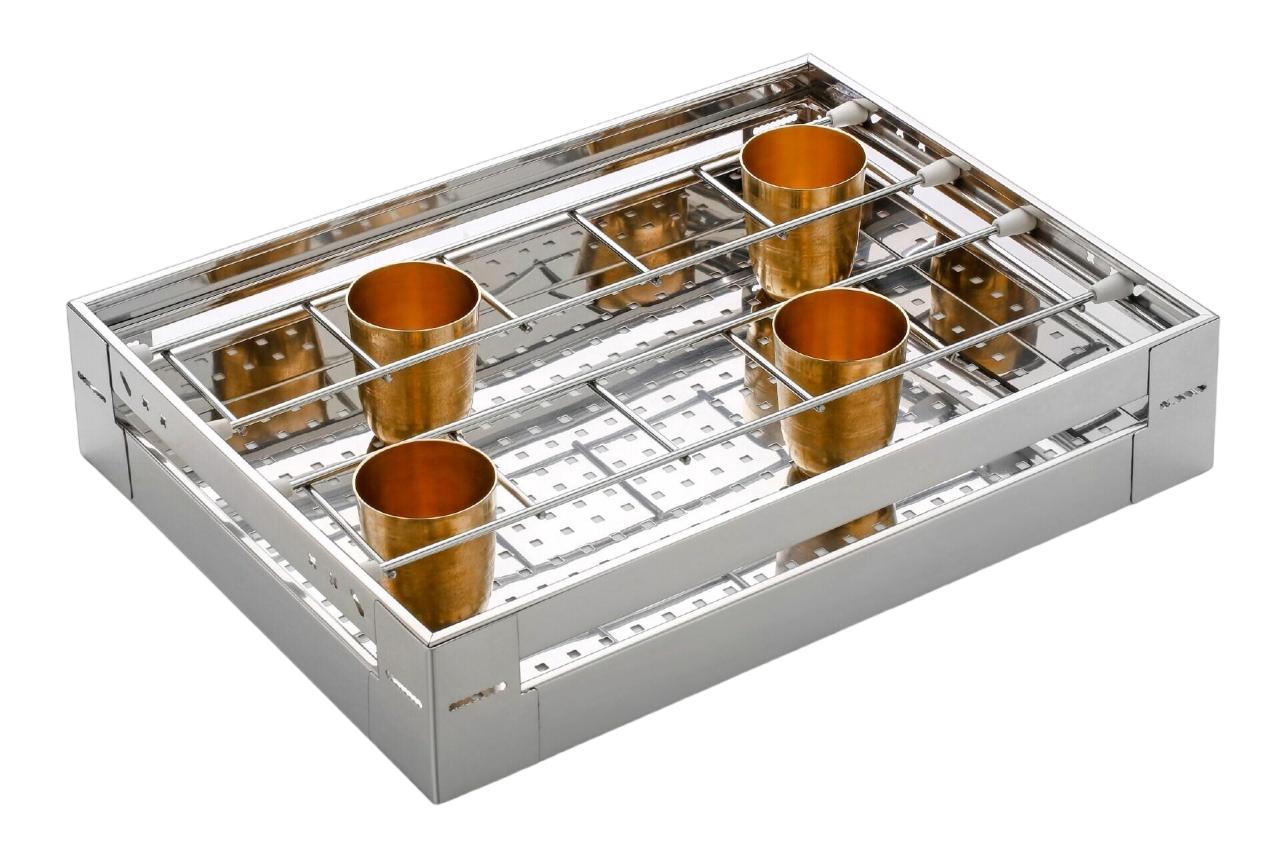 Stainless Steel Rectangular Basket Kitchen Storage Organiser_0