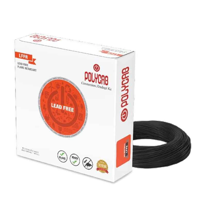 Polycab 6 sqmm PVC Insulated Electric Wire Black 200 m_0