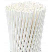 KRISHNA SPARES Straight Paper Disposable Straws 20 cm White_0