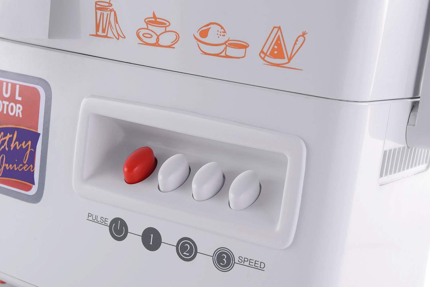 USHA 3345 Mixer Grinder 450 W 2 Jar White_1