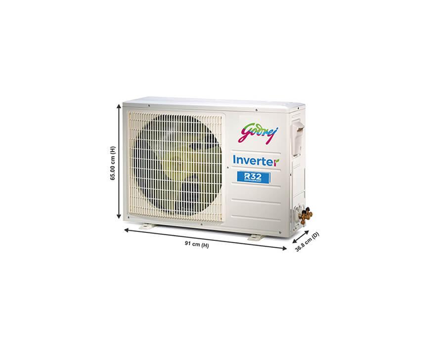 Godrej 2 ton Split Inverter AC 2T GIC 24ETC5 WTA 5 Star White Room Air Conditioner_1