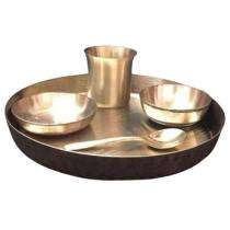 Thali Style Bronze 5 Pieces Dinner Set_0